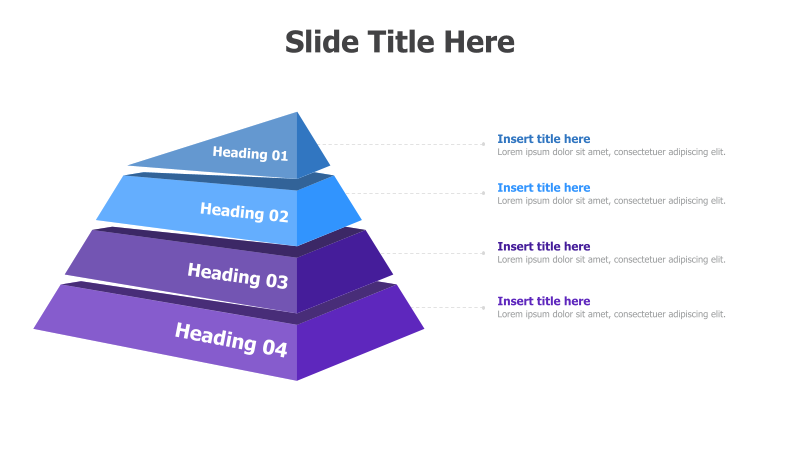 4-Level Stacked Pyramid Diagram