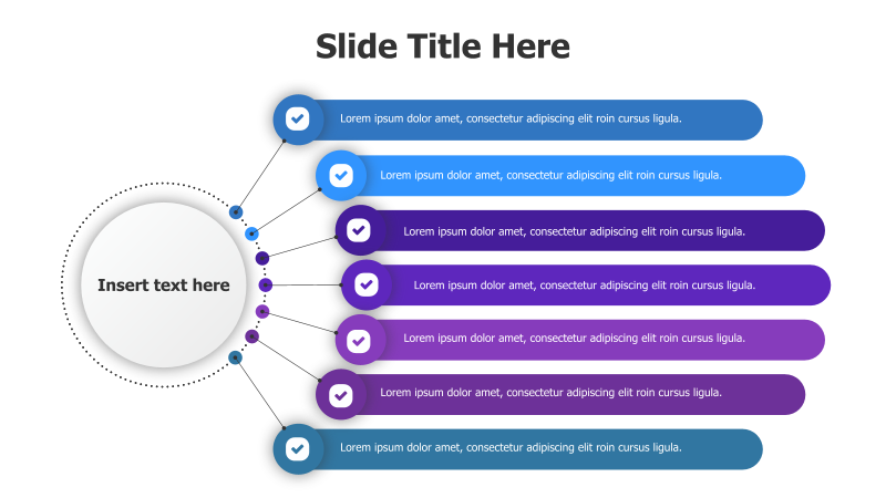 7-Point Branching Circle Infographic
