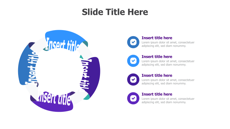 4-Point Circular Diagram with Text