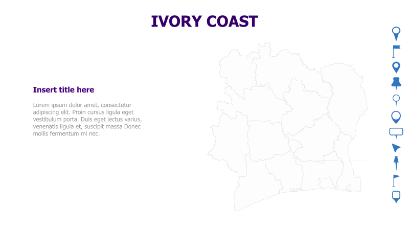 Ivory Coast Map Template