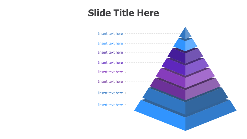 8-Level 3D Pyramid Diagram