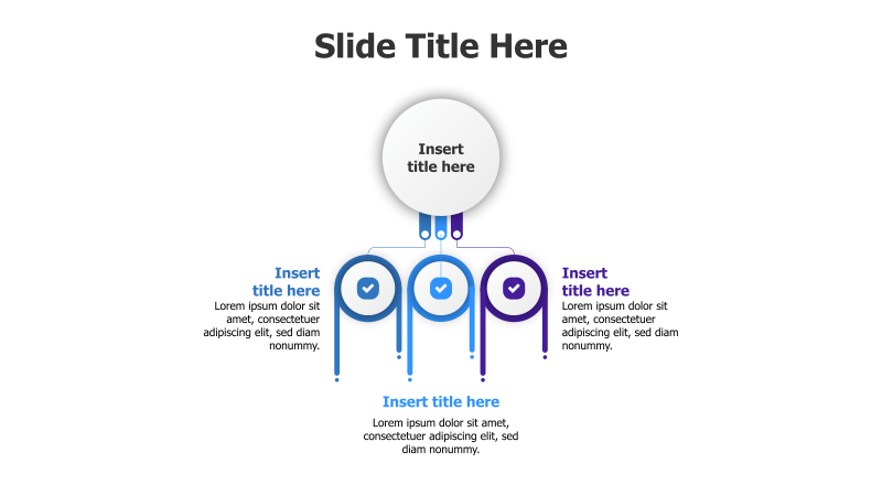 3-Point Branching Infographic with Icons