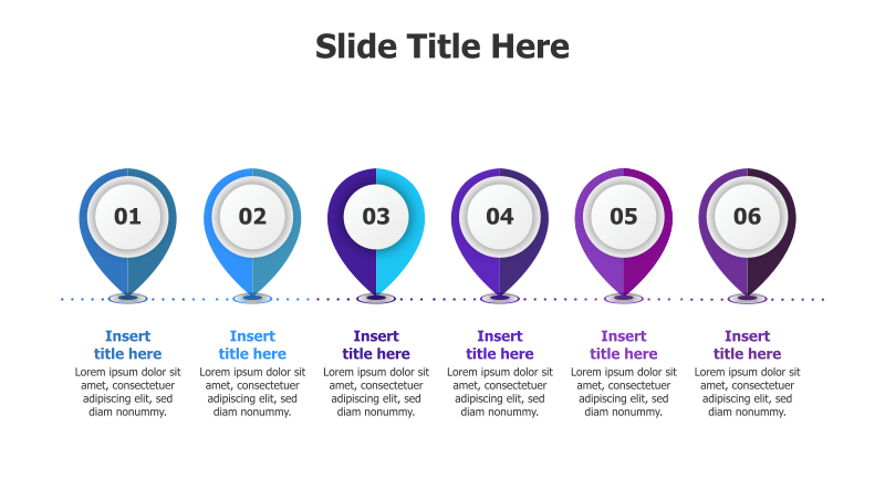 6-Point 3D Location Pin Infographic