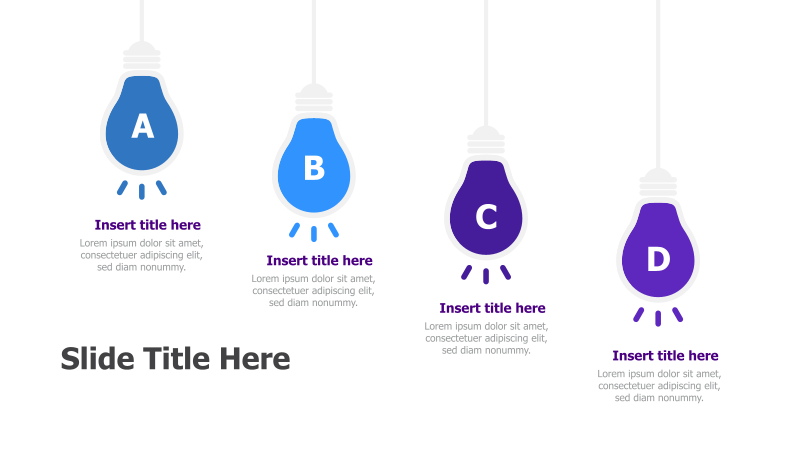 4-Point Bulb Infographic