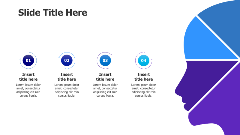 4-Point Head Silhouette Infographic