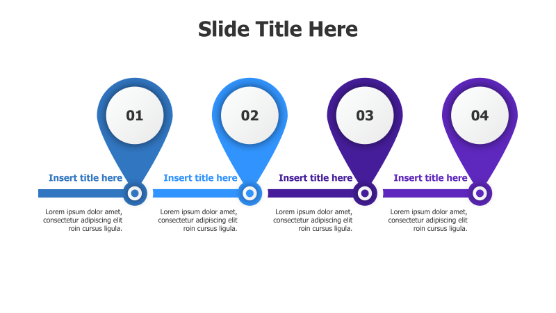 4-Step Location Pin Infographic