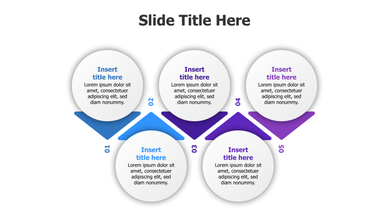 5-Point Triangle & Circle Infographic