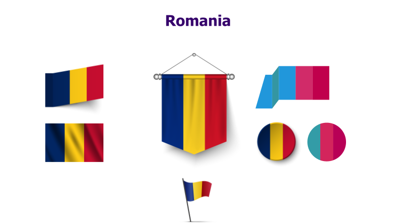 Romania Flag Variations
