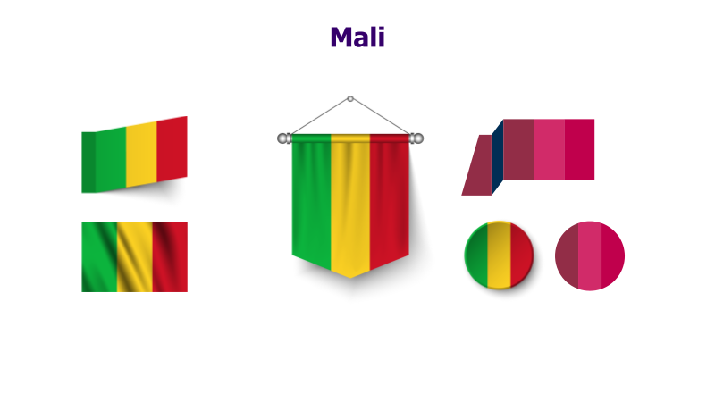 Mali Flags Display