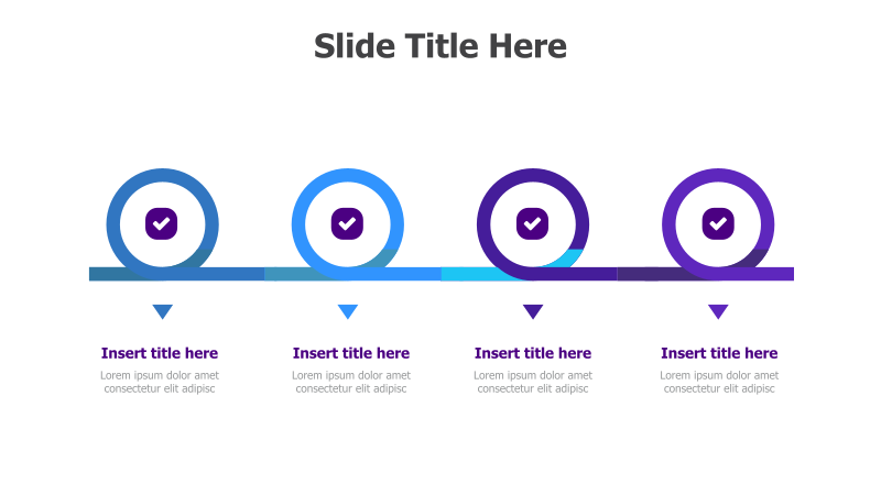 4-Step Circular Timeline