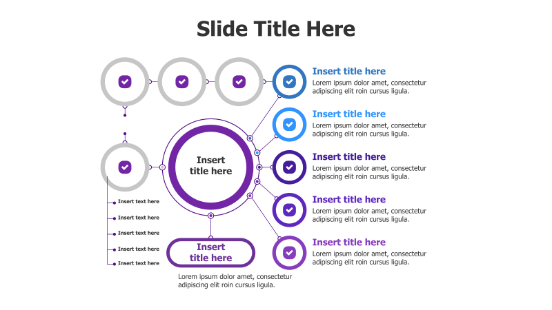 6-Point Circular Branching Infographic