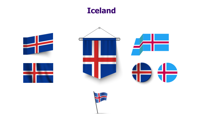 Iceland Flag Variations
