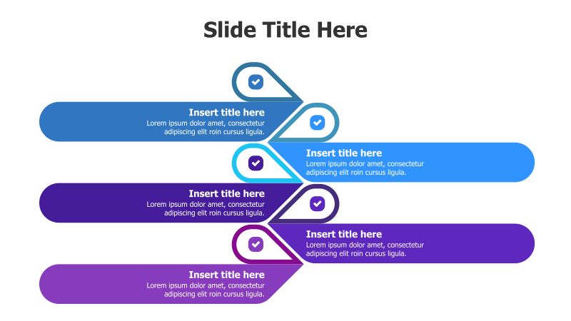 5-Step Process with Checkmark Icons