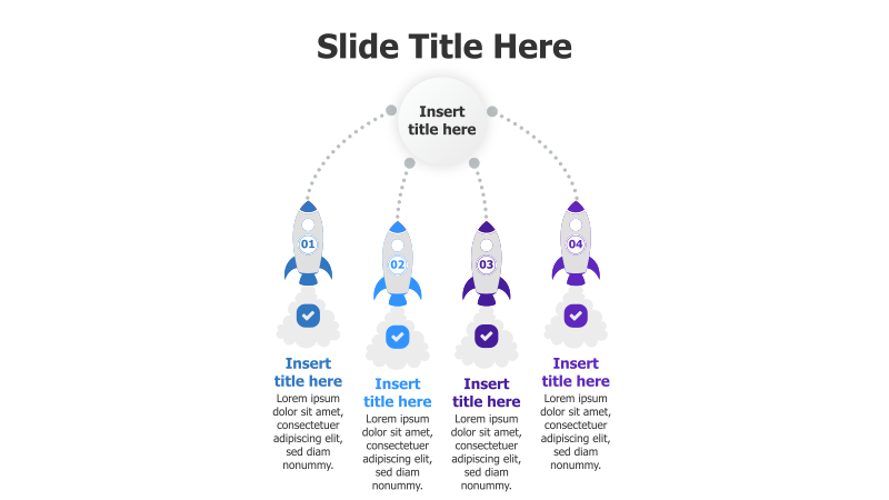 4-Step Rocket Launch Infographic
