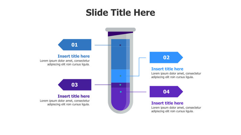 4 Points from a Filled Test Tube Infographic