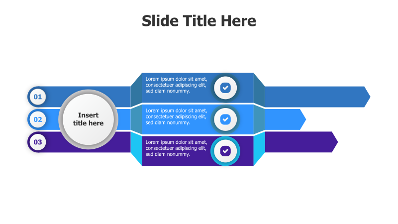 3-Step Perspective Stripes with Checkmarks