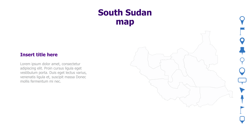 South Sudan Map Template