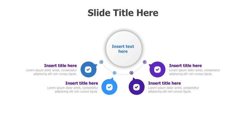 4 Points Branching from Heading Infographic
