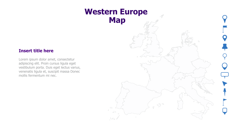 Western Europe Map Template