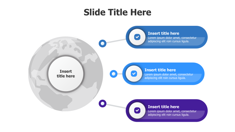 3-Step Curved Process with Earth Graphic