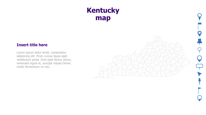 Kentucky Map with Text Placeholder
