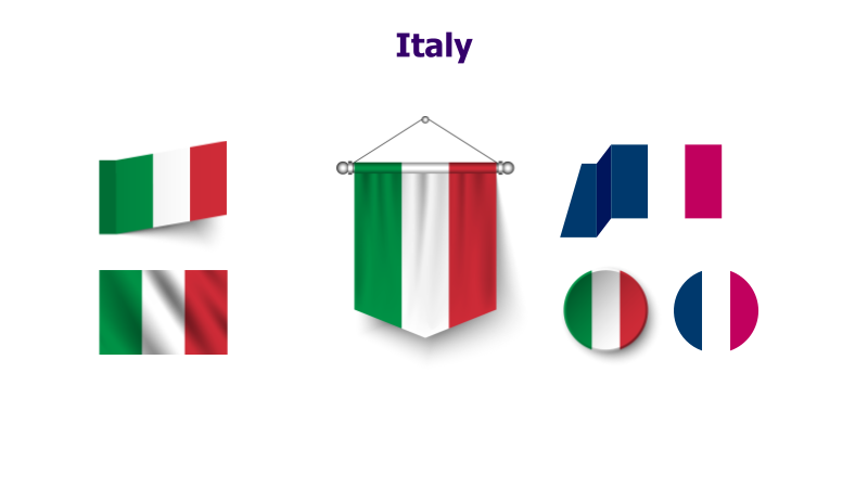 Italy Flag Lettering
