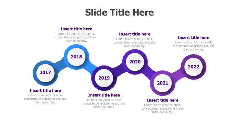 6-Point Timeline with Circular Nodes