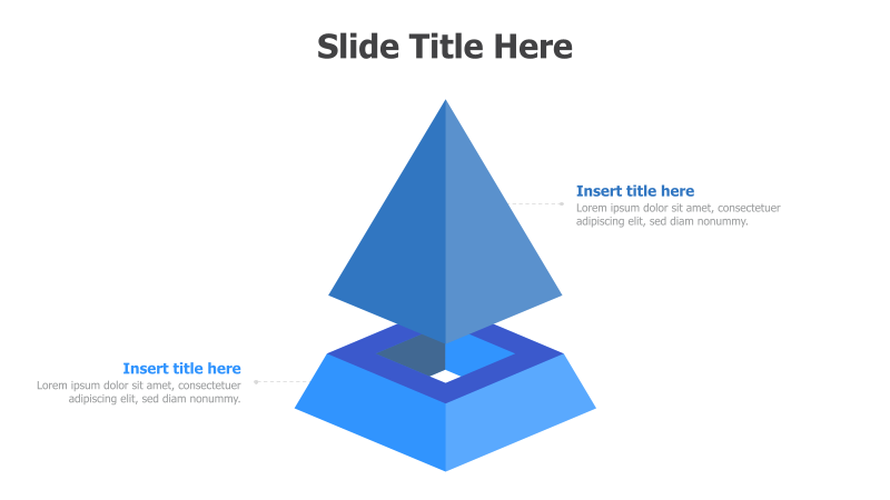 2-Level 3D Pyramid Diagram