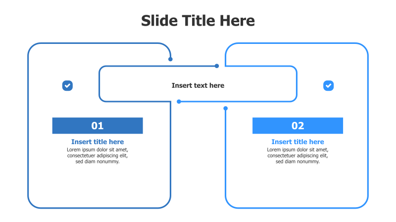 Two-Point Outlined Square Infographic