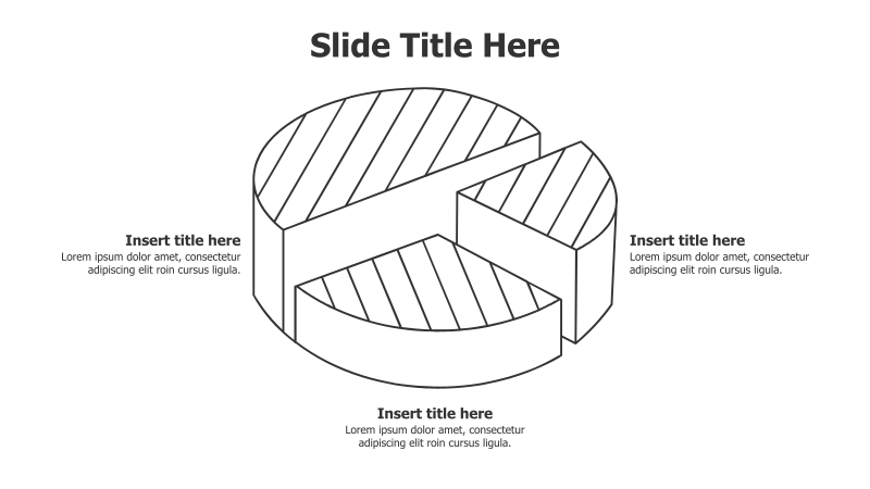3-Point Divided Outline Pie Chart
