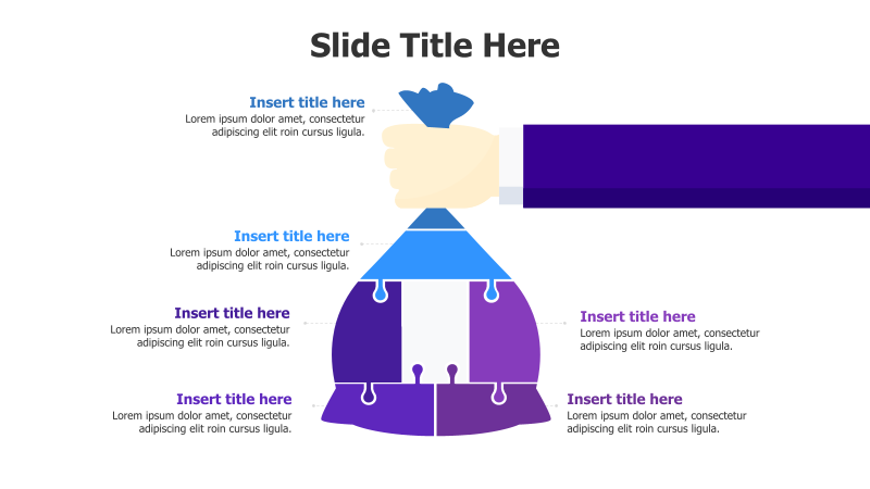 6-Part Puzzle with Hand Holding Money