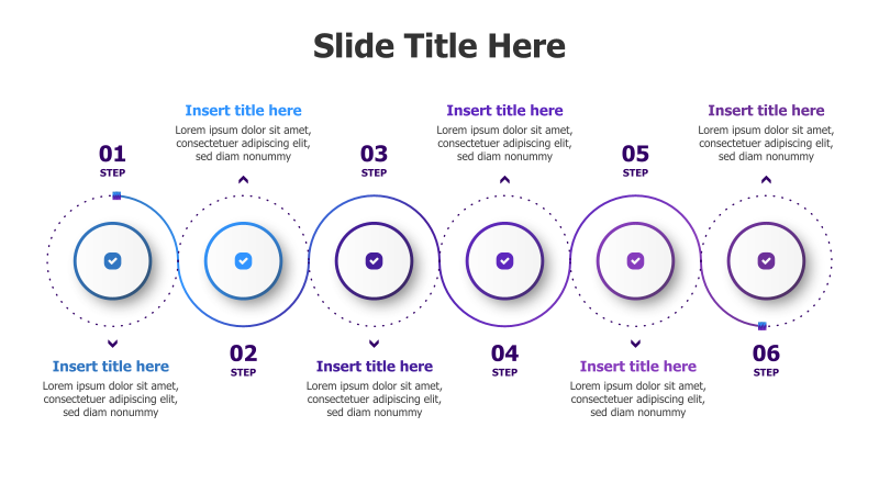 6-Step Circular Timeline
