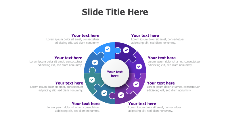 8-Piece Circular Puzzle Diagram