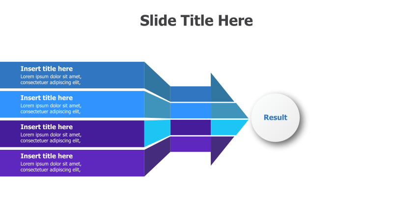 4-Step Divided Arrow with Result