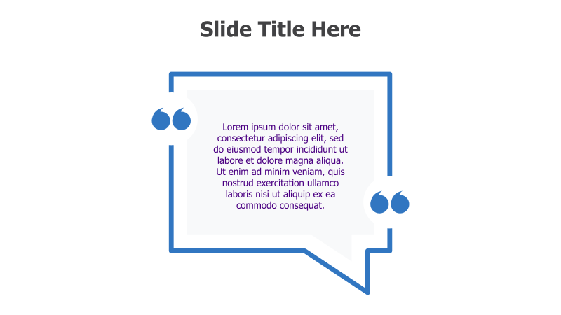 Quote Slide with Speech Bubble