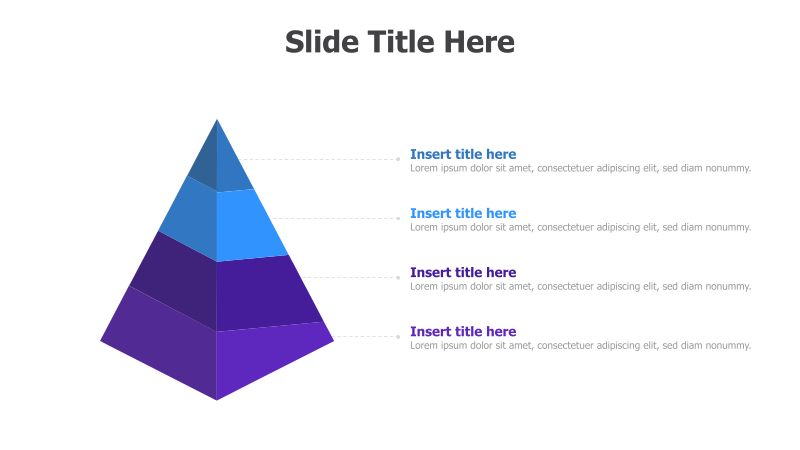 4-Level 3D Pyramid Diagram