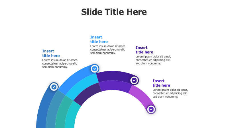 4-Step Circular Process with Icons