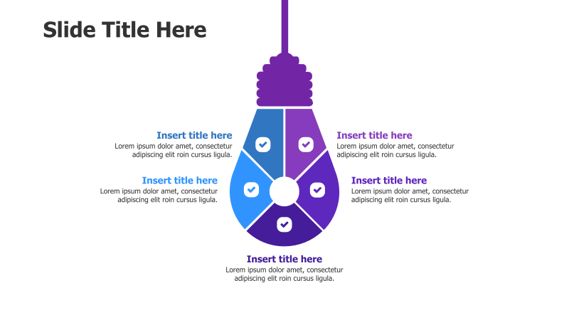 5-Point Hanging Bulb Infographic