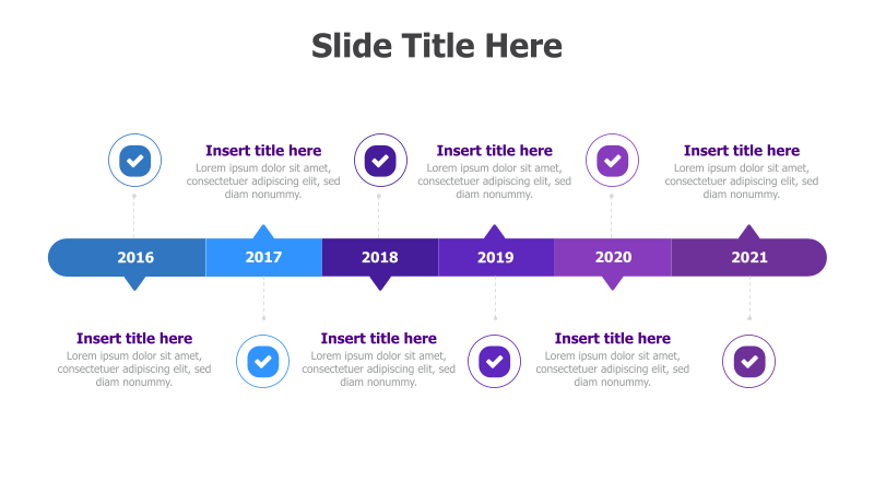 6-Point Timeline with Checkmarks