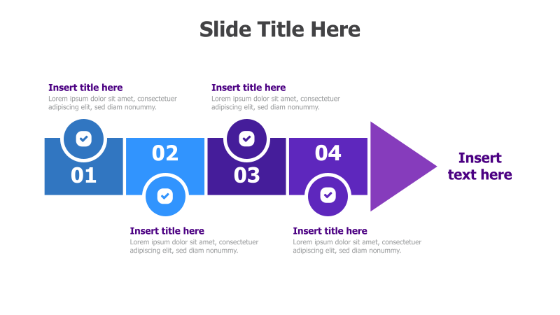 4-Step Linear Process with Outcome