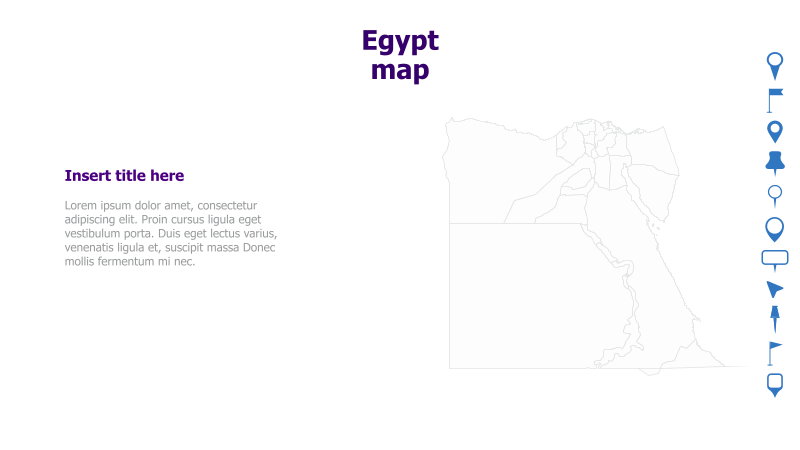 Egypt Map with Text Placeholder