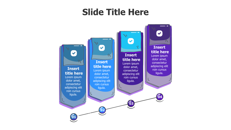 4-Point Stacked Book Timeline