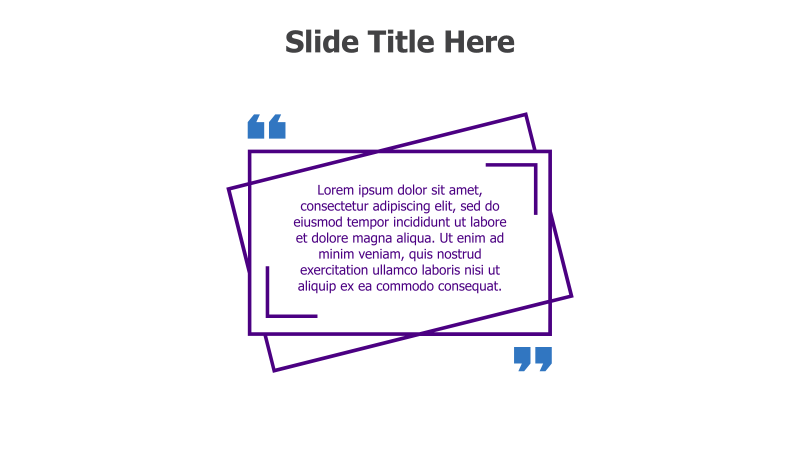 Quote Slide with Decorative Frame