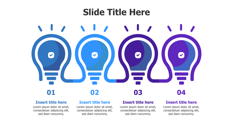 4-Step Idea Bulb Infographic