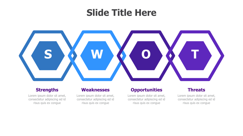SWOT Analysis Hexagon Diagram