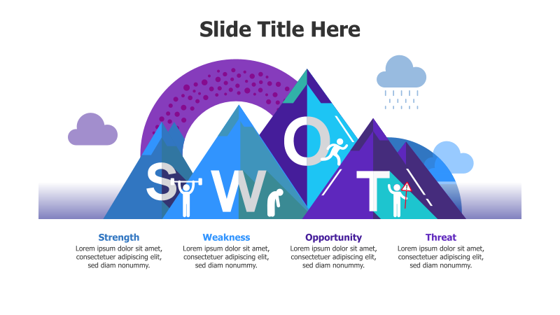 SWOT Analysis Mountain Infographic
