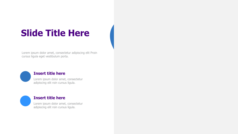 Title and Two Point Placeholder