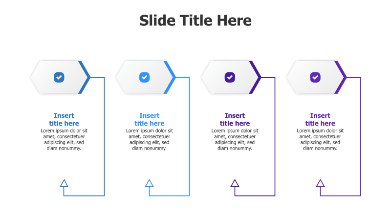 4-Step Linear Process with Arrows