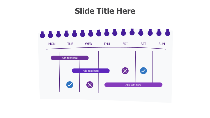 Weekly Schedule with Status Indicators