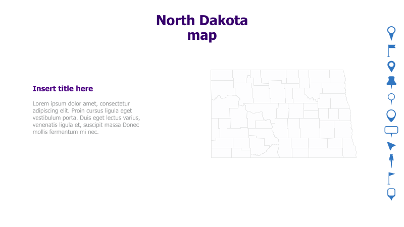 North Dakota Map Template